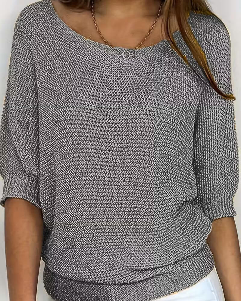 Eleonore™ – Weicher und atmungsaktiver 3/4-Arm Strickpullover