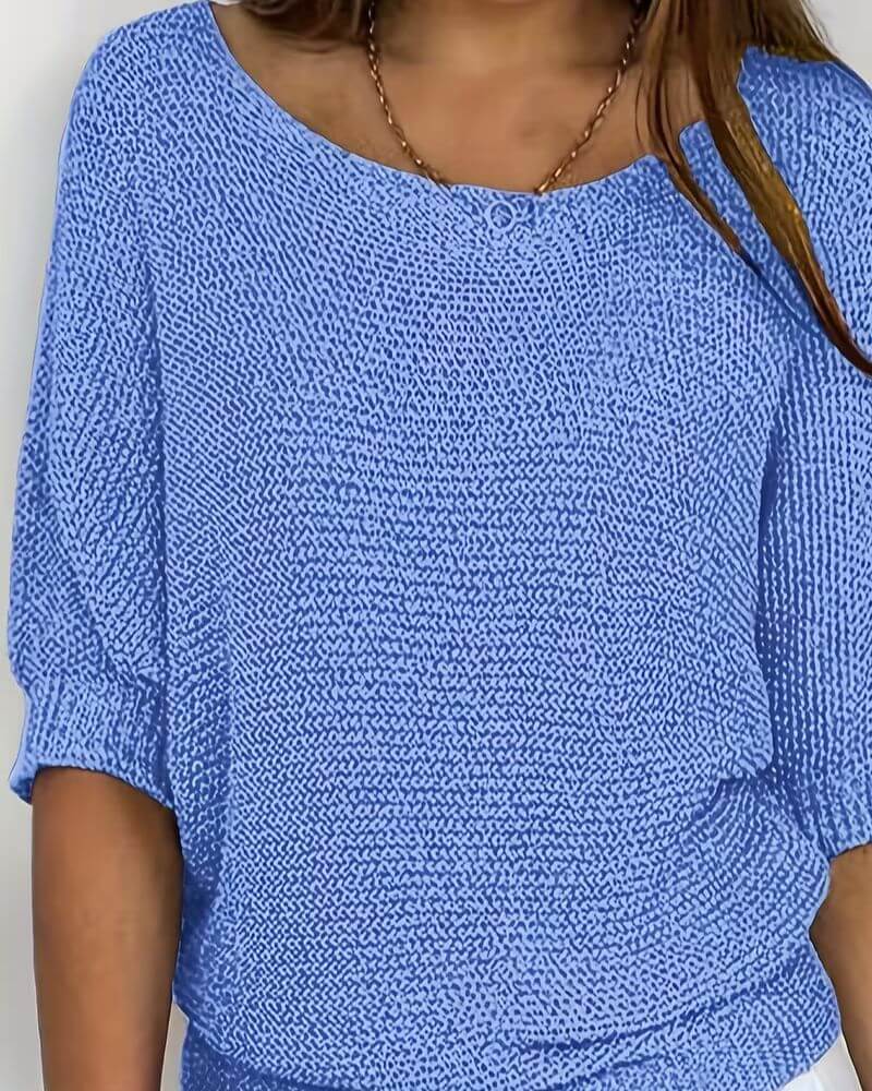 Eleonore™ – Weicher und atmungsaktiver 3/4-Arm Strickpullover