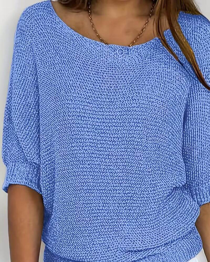 Eleonore™ – Weicher und atmungsaktiver 3/4-Arm Strickpullover