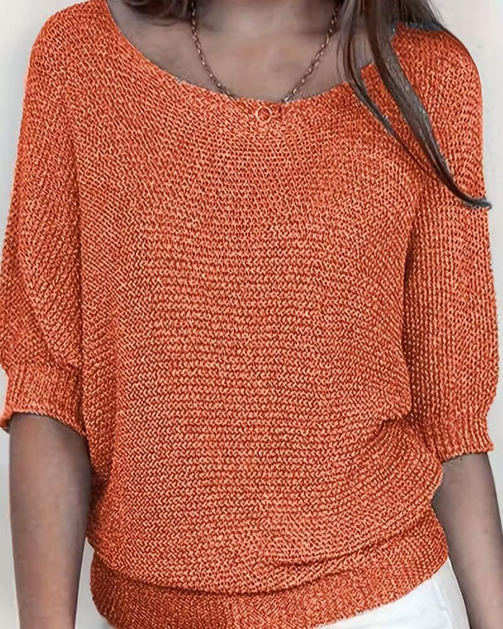 Eleonore™ – Weicher und atmungsaktiver 3/4-Arm Strickpullover