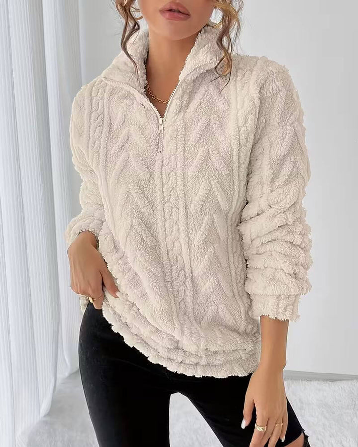 Ella™ – Gemütlicher Fleece Zip Up Sweatshirt