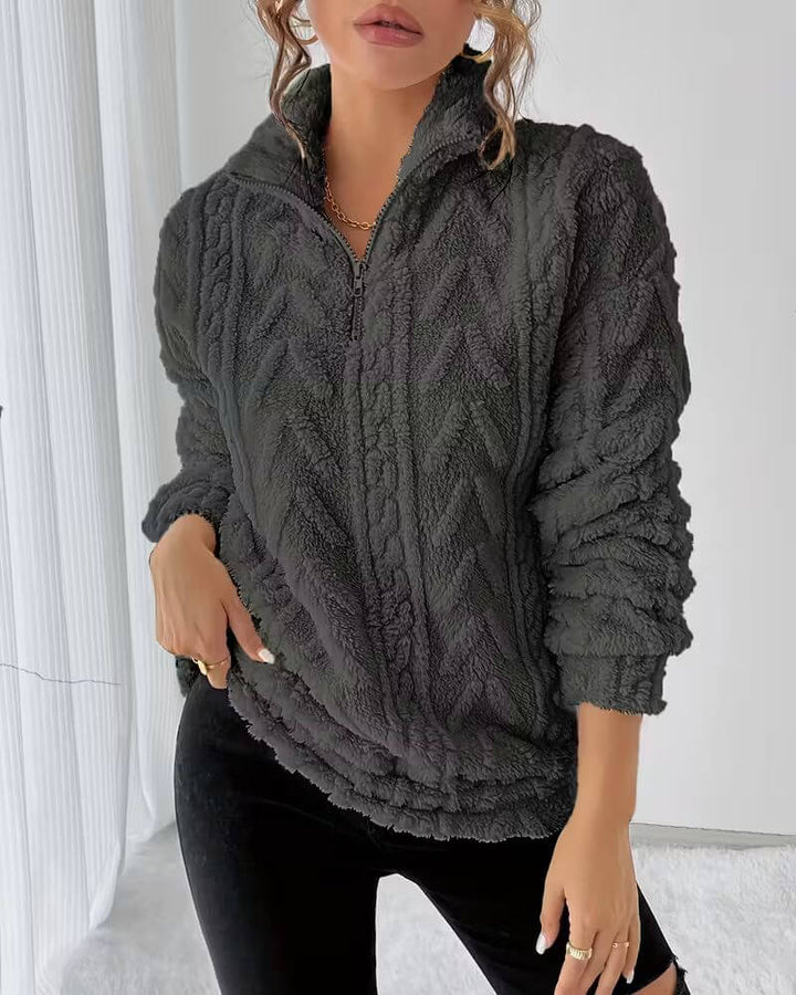 Ella™ – Gemütlicher Fleece Zip Up Sweatshirt