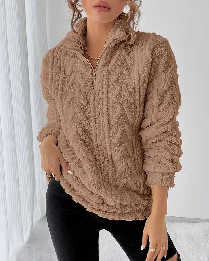 Ella™ – Gemütlicher Fleece Zip Up Sweatshirt