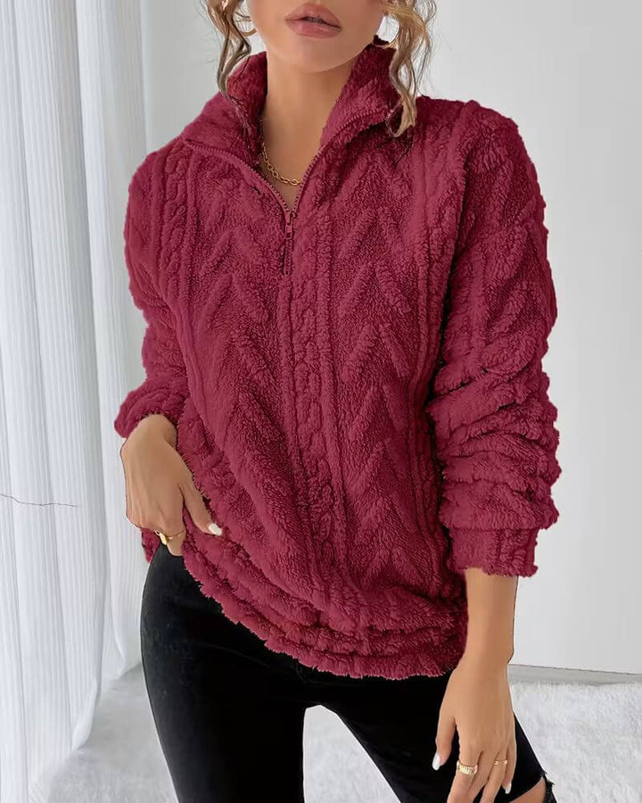 Ella™ – Gemütlicher Fleece Zip Up Sweatshirt