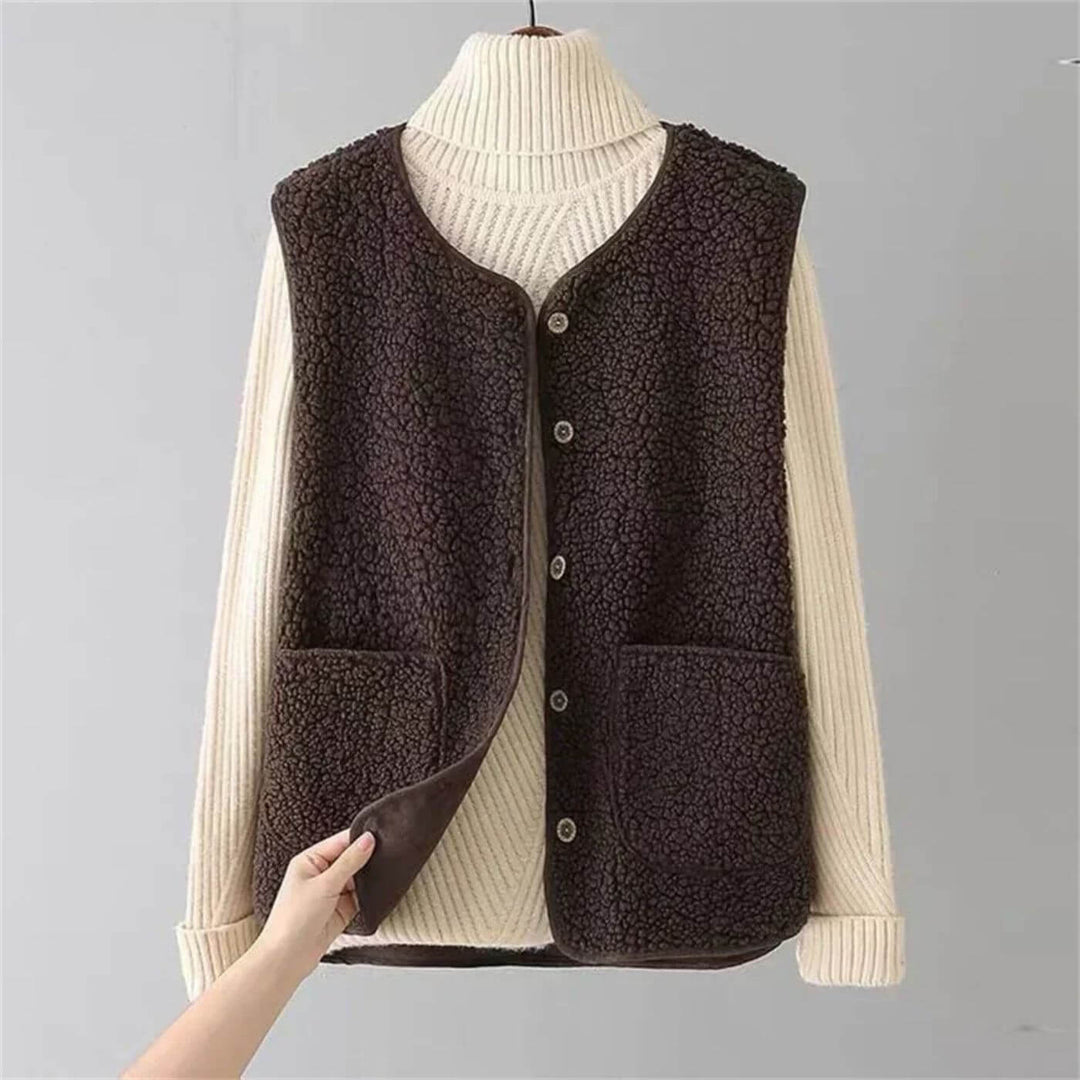Evelin™ – Klassische Fleece-Strickjacke