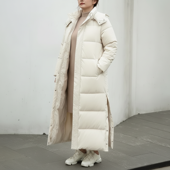 Damen Maxi-Steppjacke Extra Lang | Große Größen