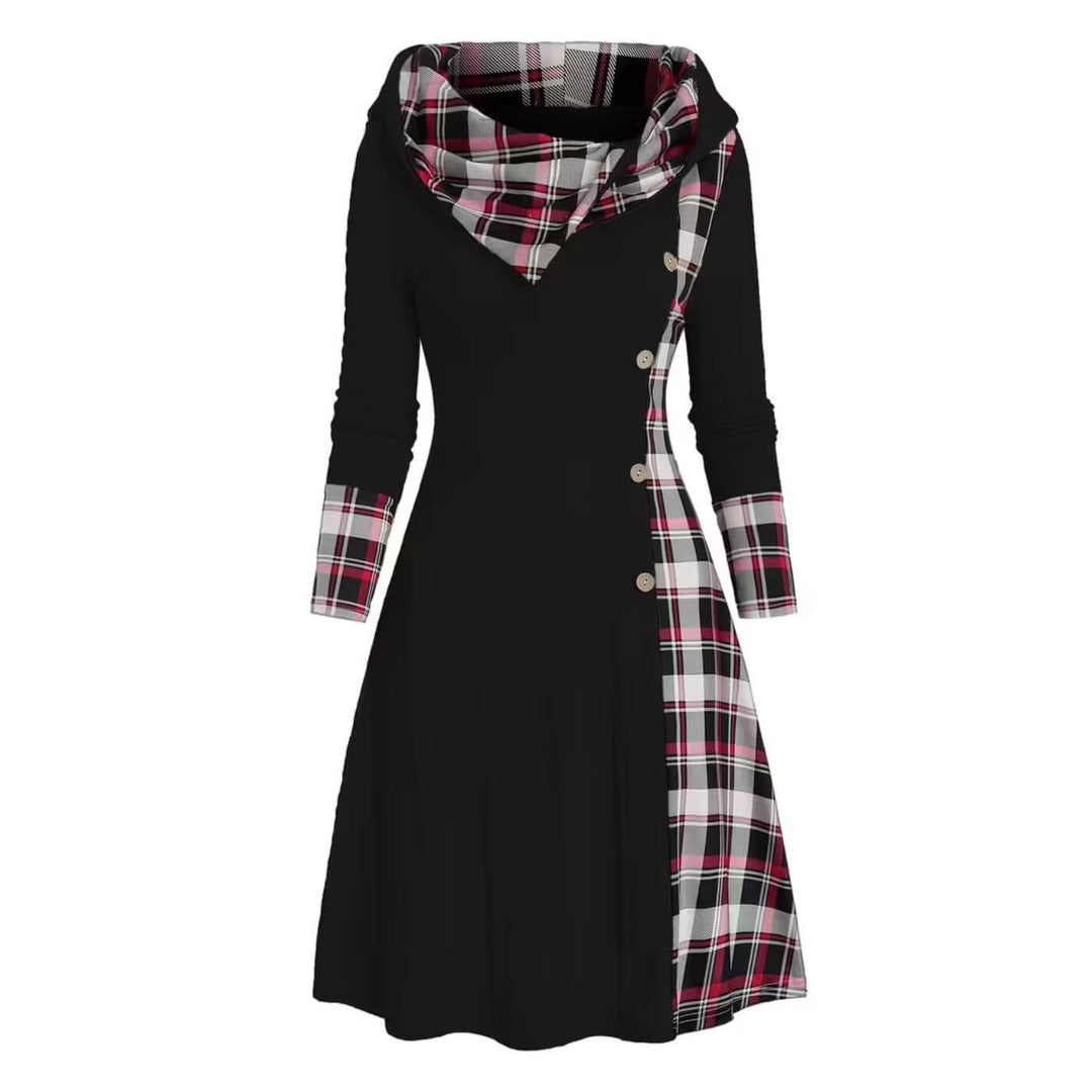 Hannah™ - Stylisches Kapuzen Kleid mit Langarm