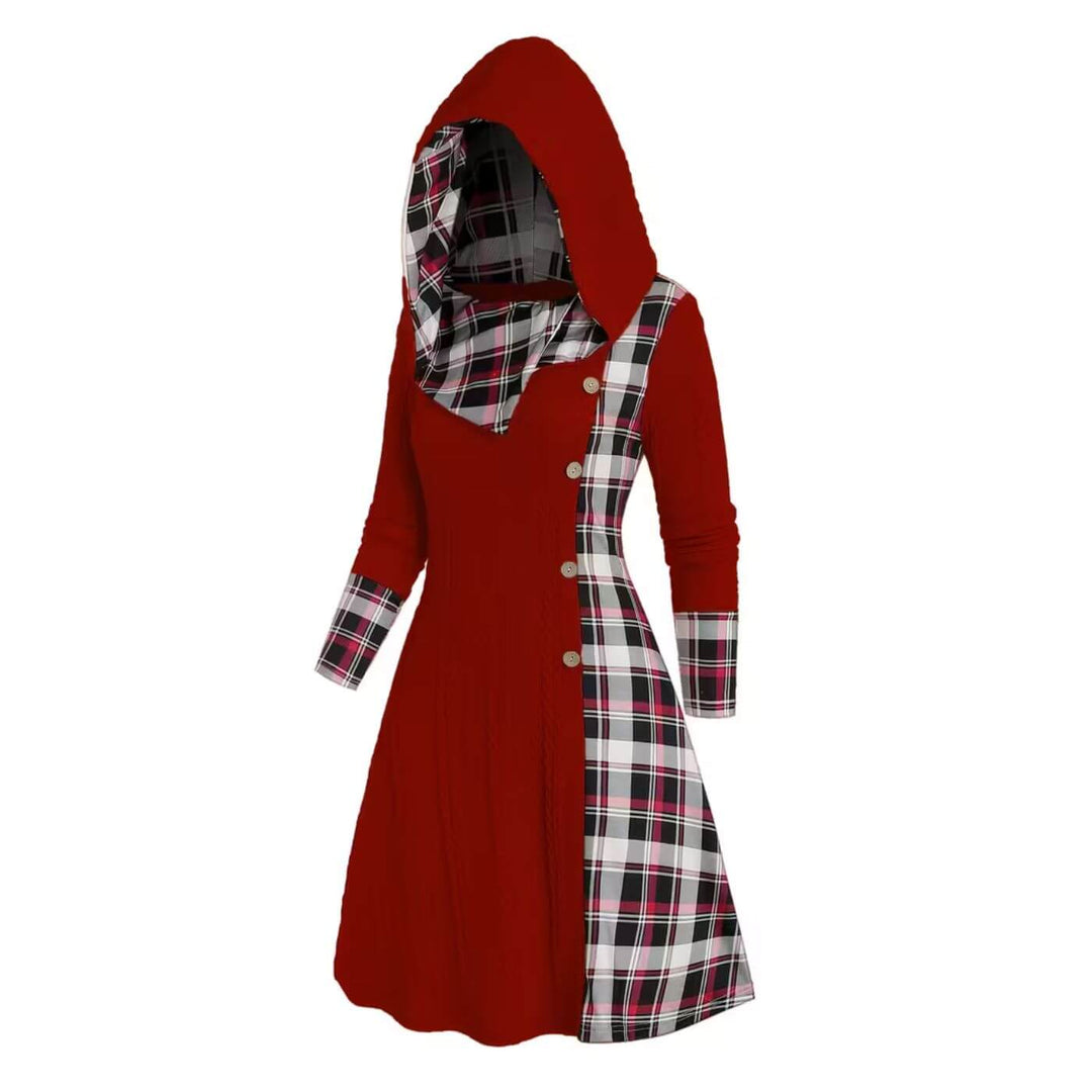 Hannah™ - Stylisches Kapuzen Kleid mit Langarm