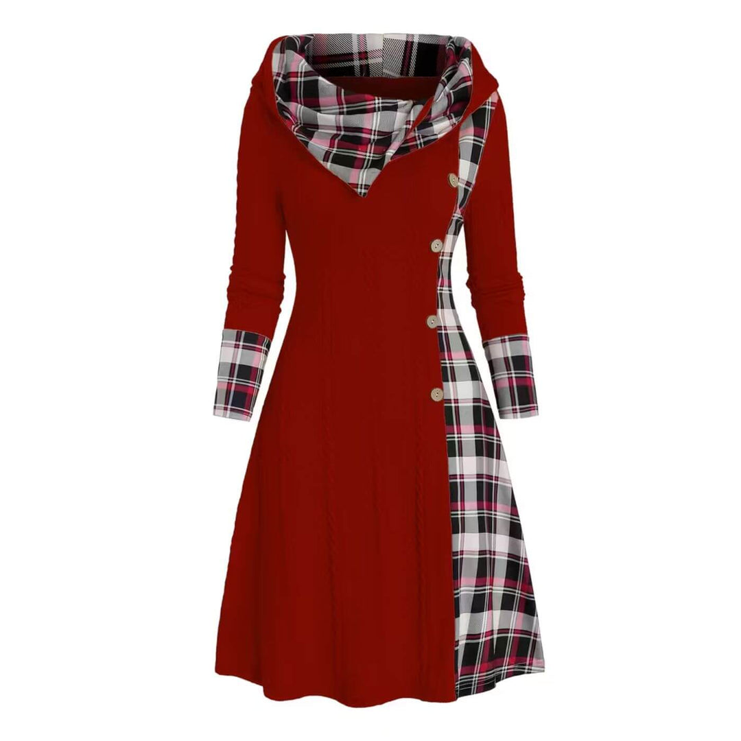 Hannah™ - Stylisches Kapuzen Kleid mit Langarm