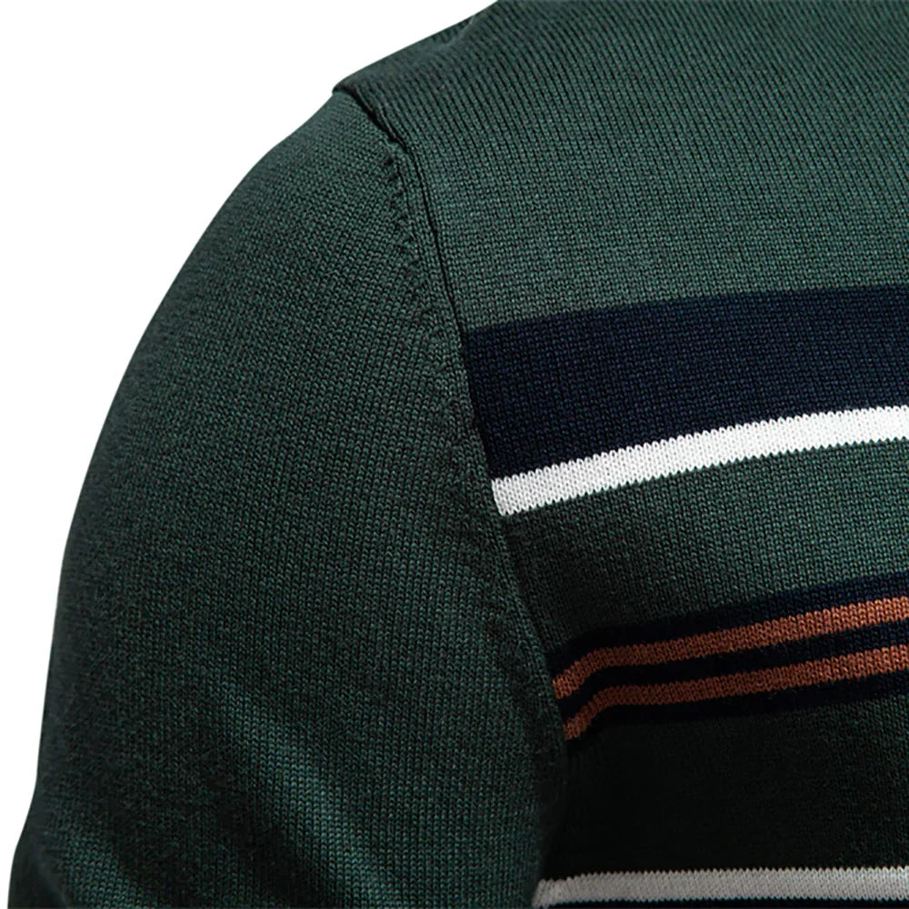 Moderner Herren Reißverschluss-Strickpullover