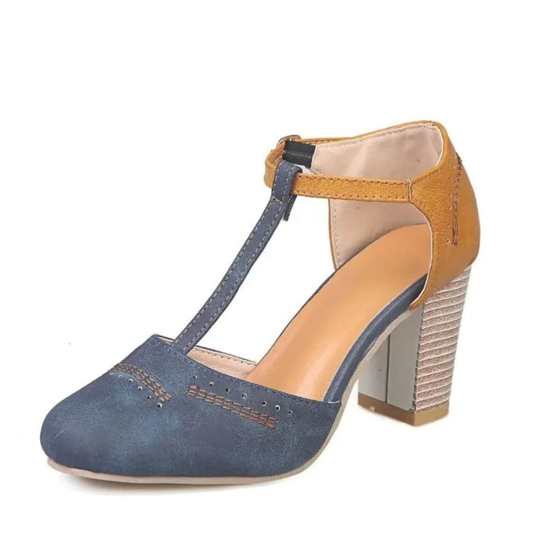 Iris™ – Elegante Orthopädische Sandalen mit Blockabsatz