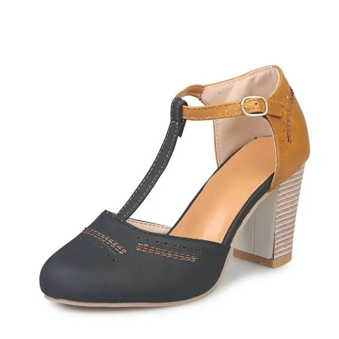 Iris™ – Elegante Orthopädische Sandalen mit Blockabsatz