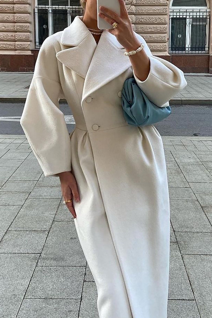 Jessica | Bequemer Midimantel mit Doppelknopfverschluss