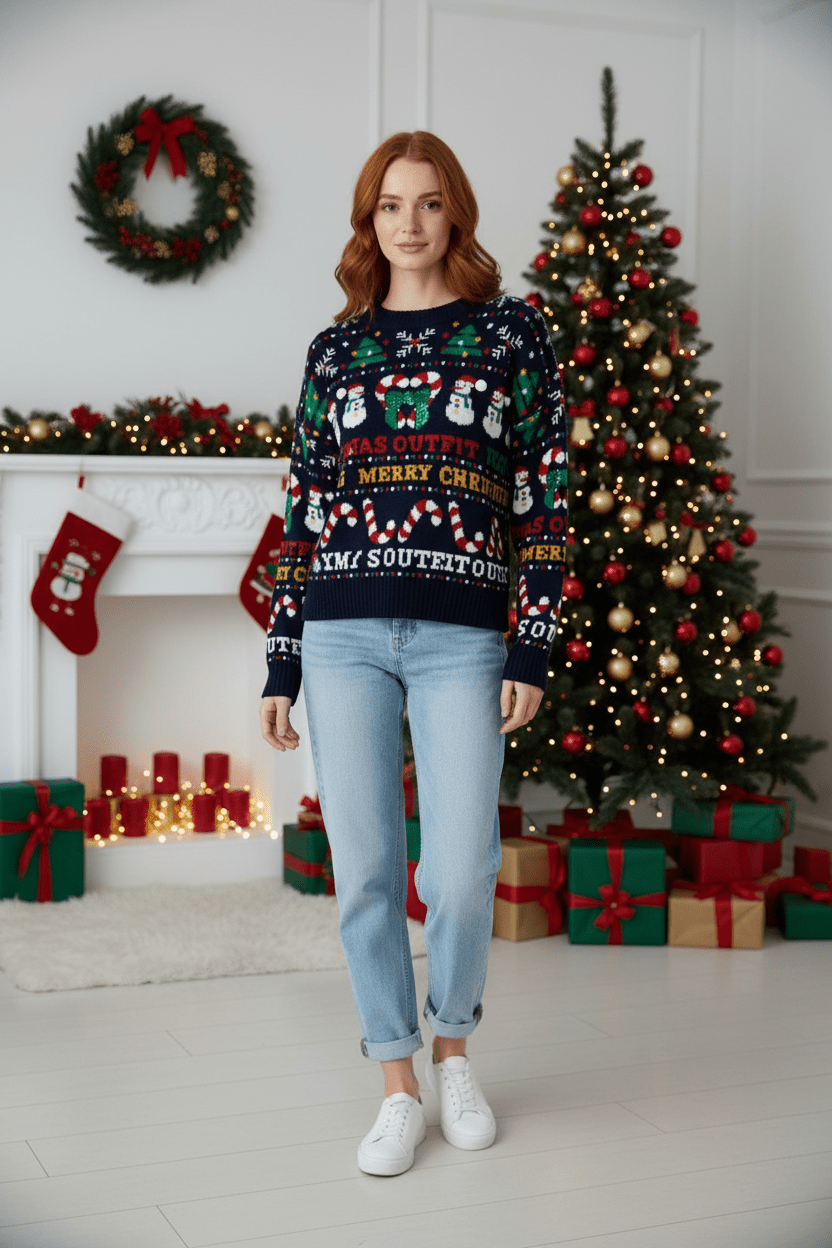 Jessika | Fröhliche Jacquard Strickpullover