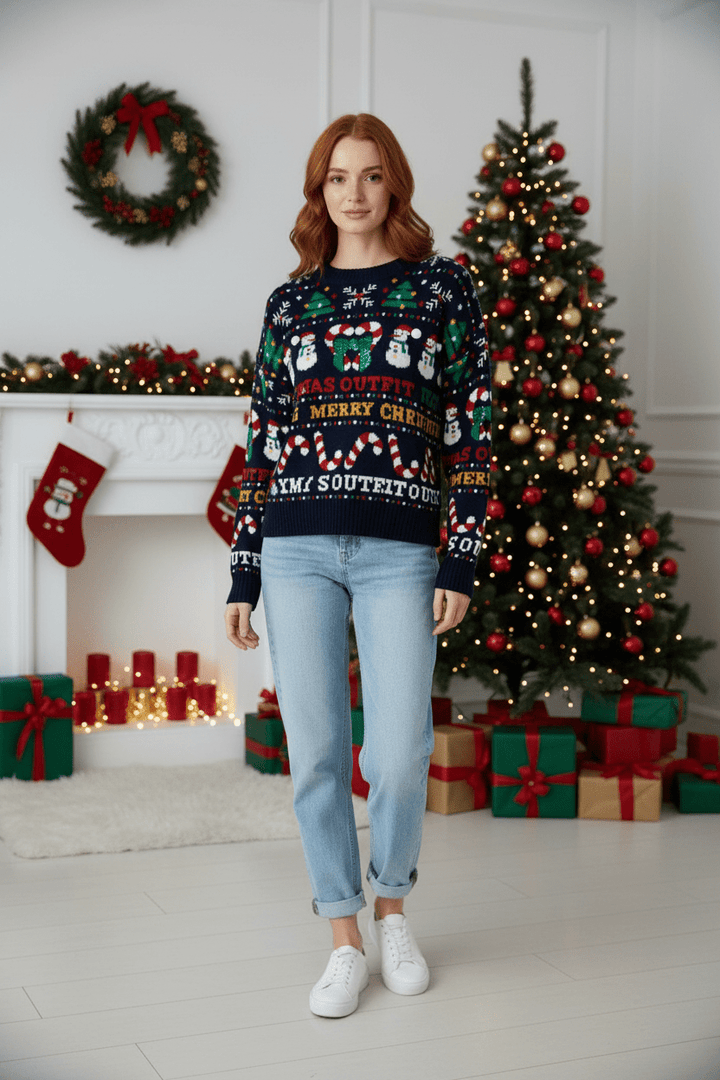 Jessika | Fröhliche Jacquard Strickpullover