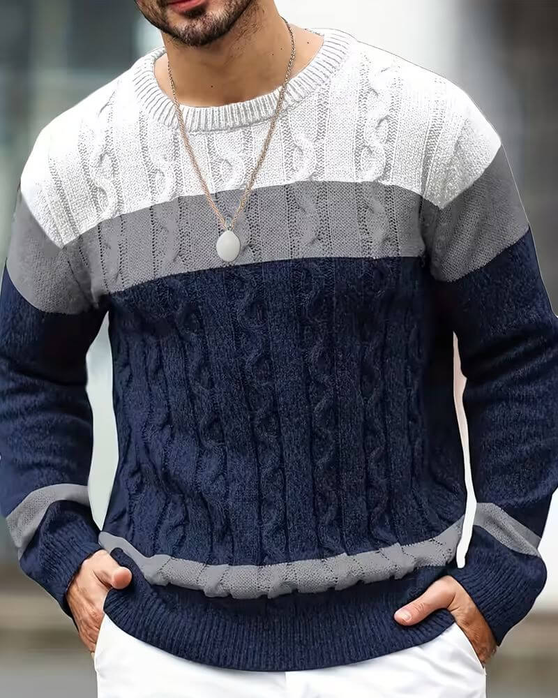 Kevin™ – Bequemer Rundhals Strickpullover