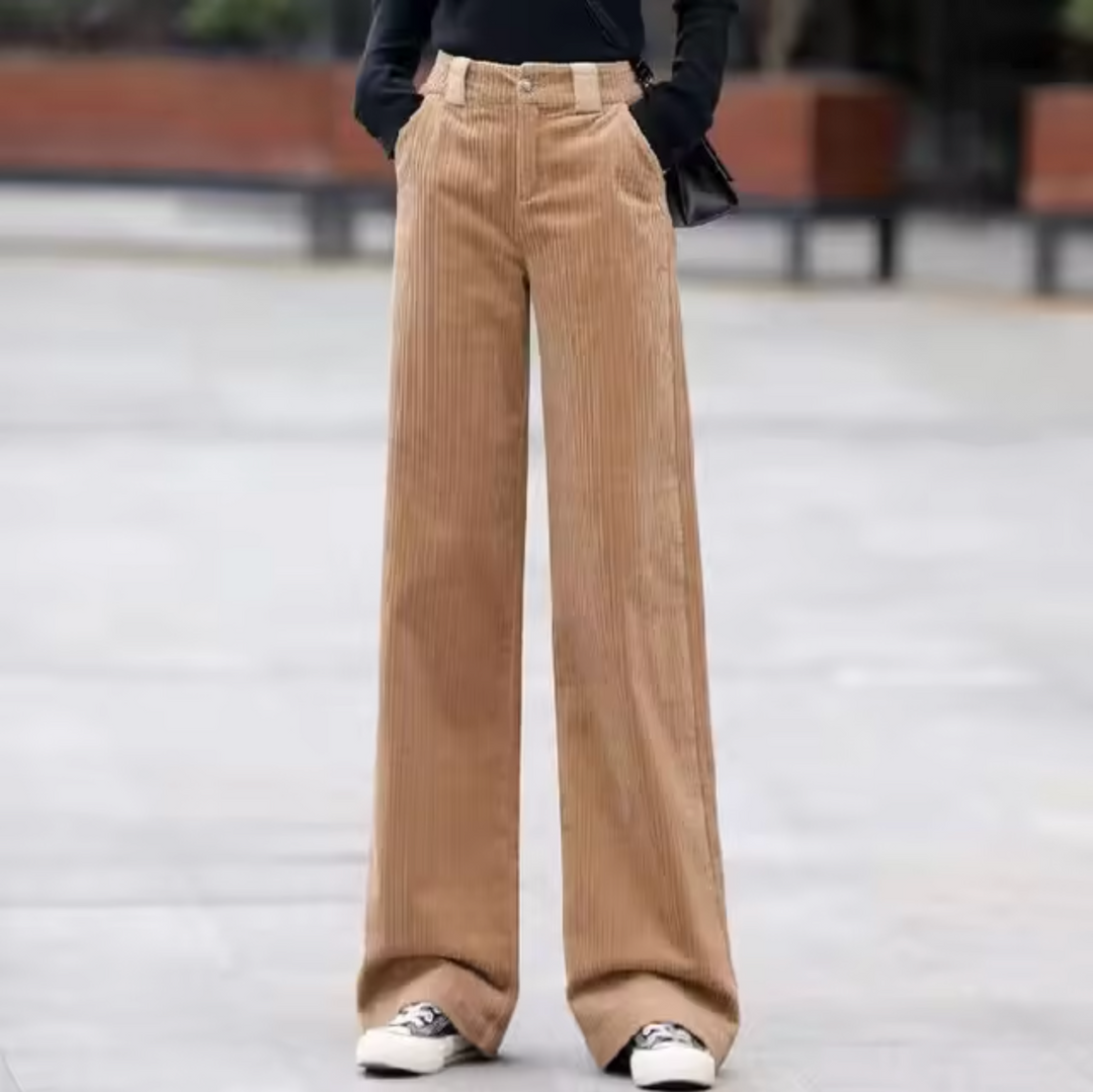 Kira | Bequeme Hoch Taillierte Cordhose