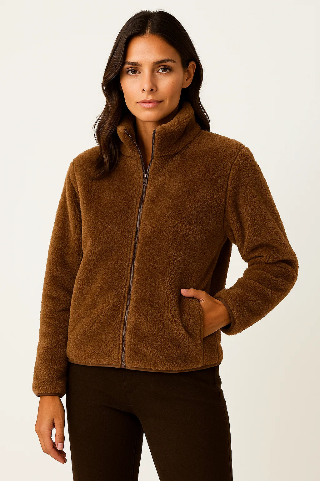 Kristin | Doppelseitige Winterjacke aus Korallenfleece