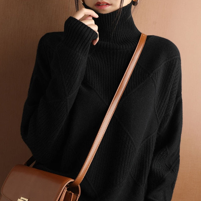 Marina | Kuscheliger pullover mit Rollkragen