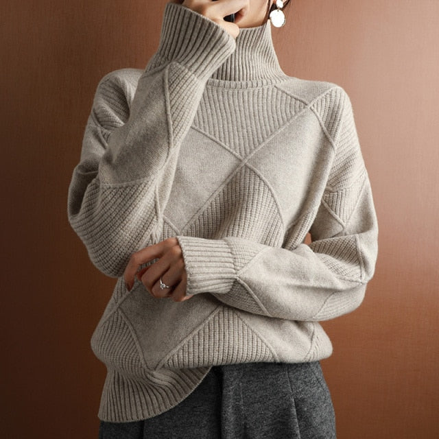 Marina | Kuscheliger pullover mit Rollkragen