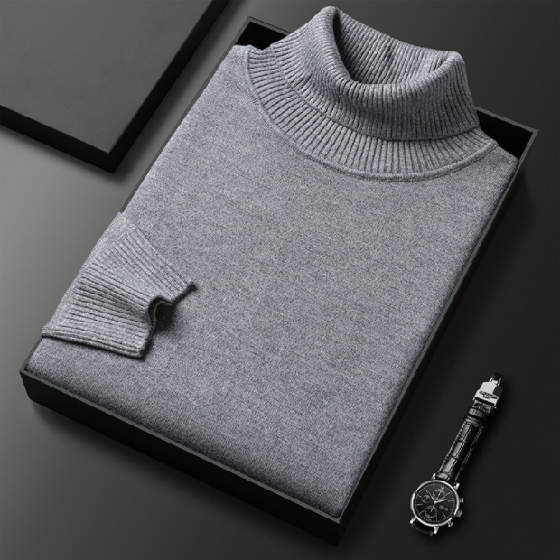 Simon | Rollkragenpullover Kaschmir-Baumwoll-Mix, Eleganter Stil