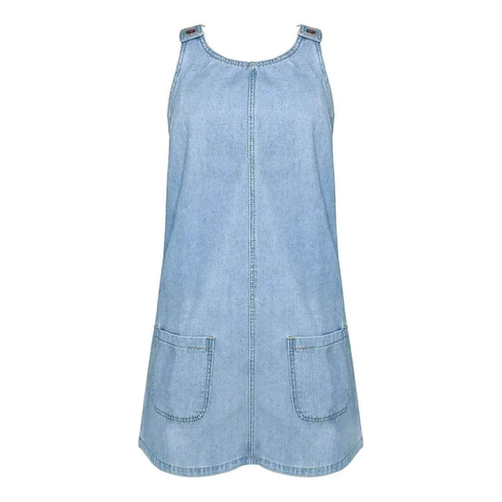 Lara™ – Bequemes Ärmelloses Jeanskleid