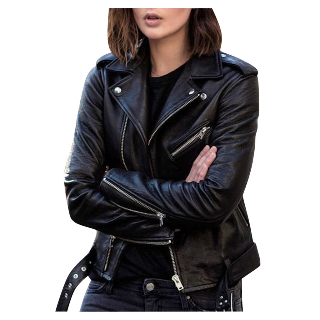 Andrea | Lässige Bikerjacke für mit Reißverschluss