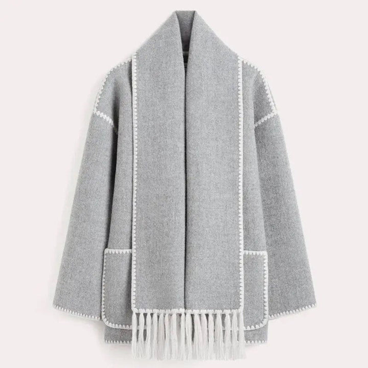Lia | Eleganter langer Wintermantel aus Wolle