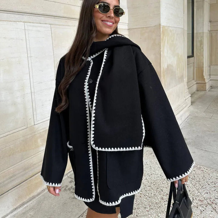 Lia | Eleganter langer Wintermantel aus Wolle