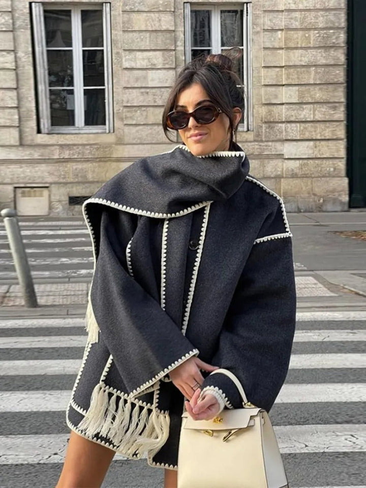 Lia | Eleganter langer Wintermantel aus Wolle