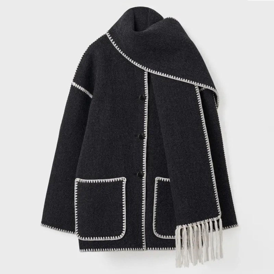 Lia | Eleganter langer Wintermantel aus Wolle
