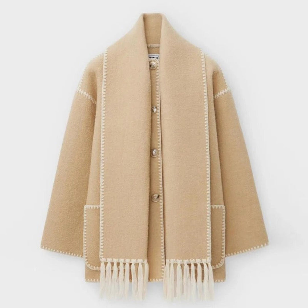 Lia | Eleganter langer Wintermantel aus Wolle