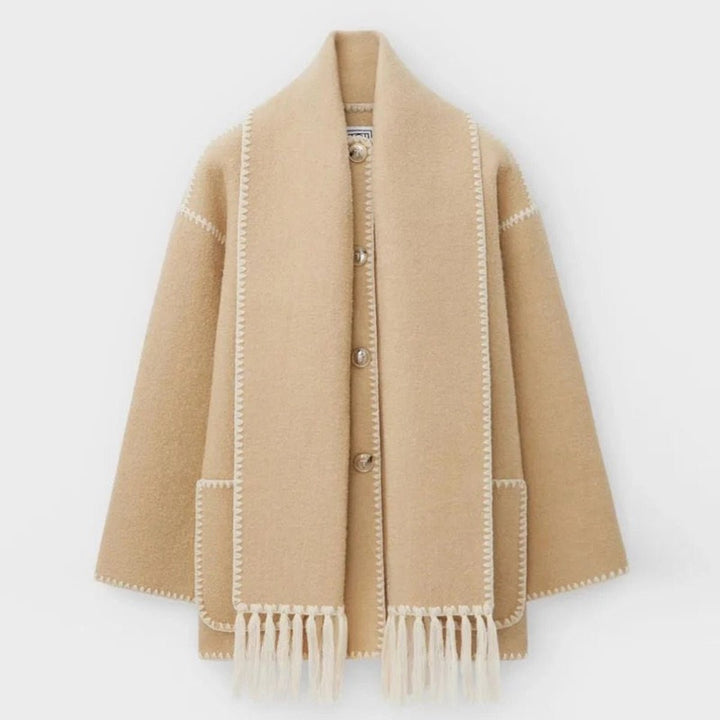 Lia | Eleganter langer Wintermantel aus Wolle