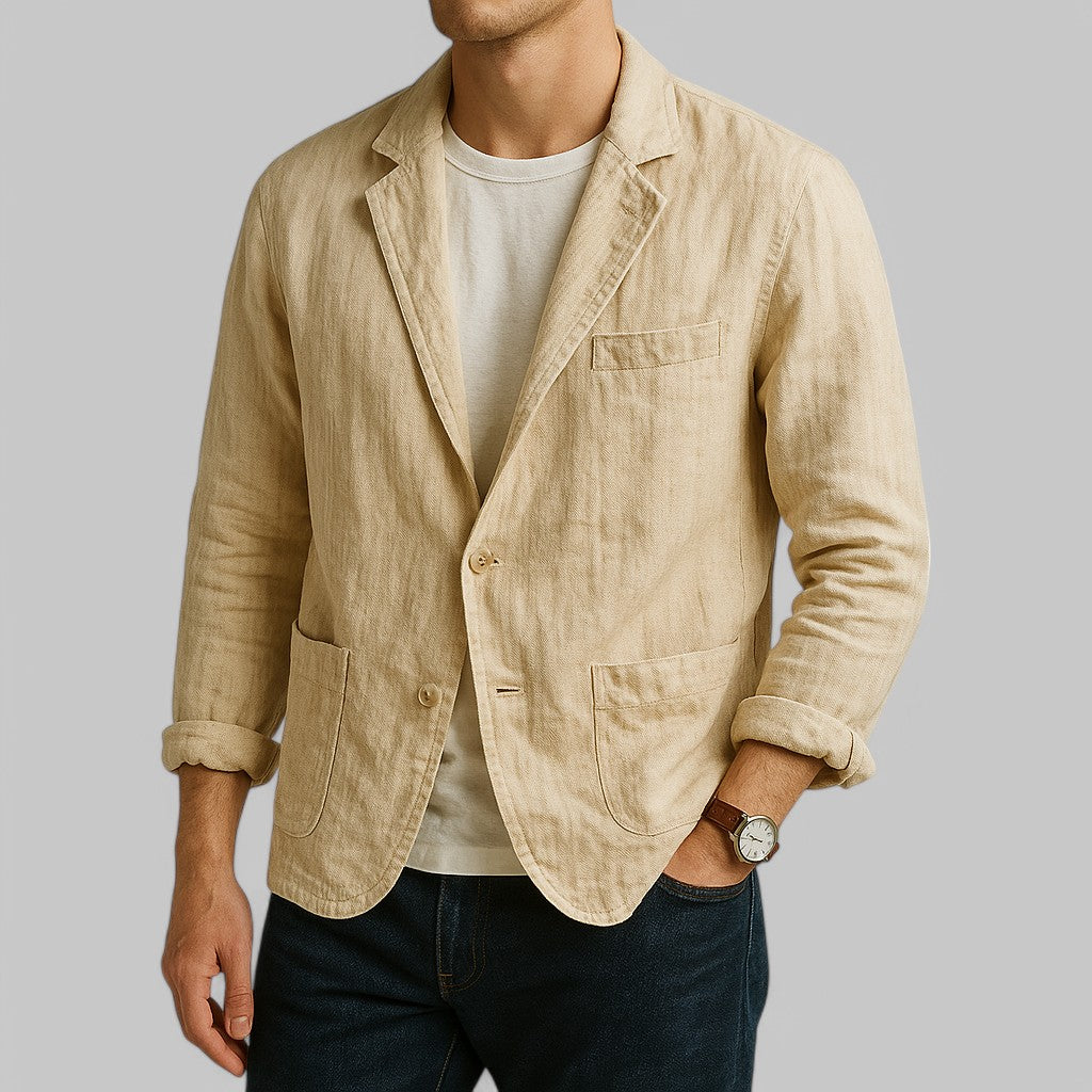 Maximilian | Leichte Strickjacke aus Leinenmischung
