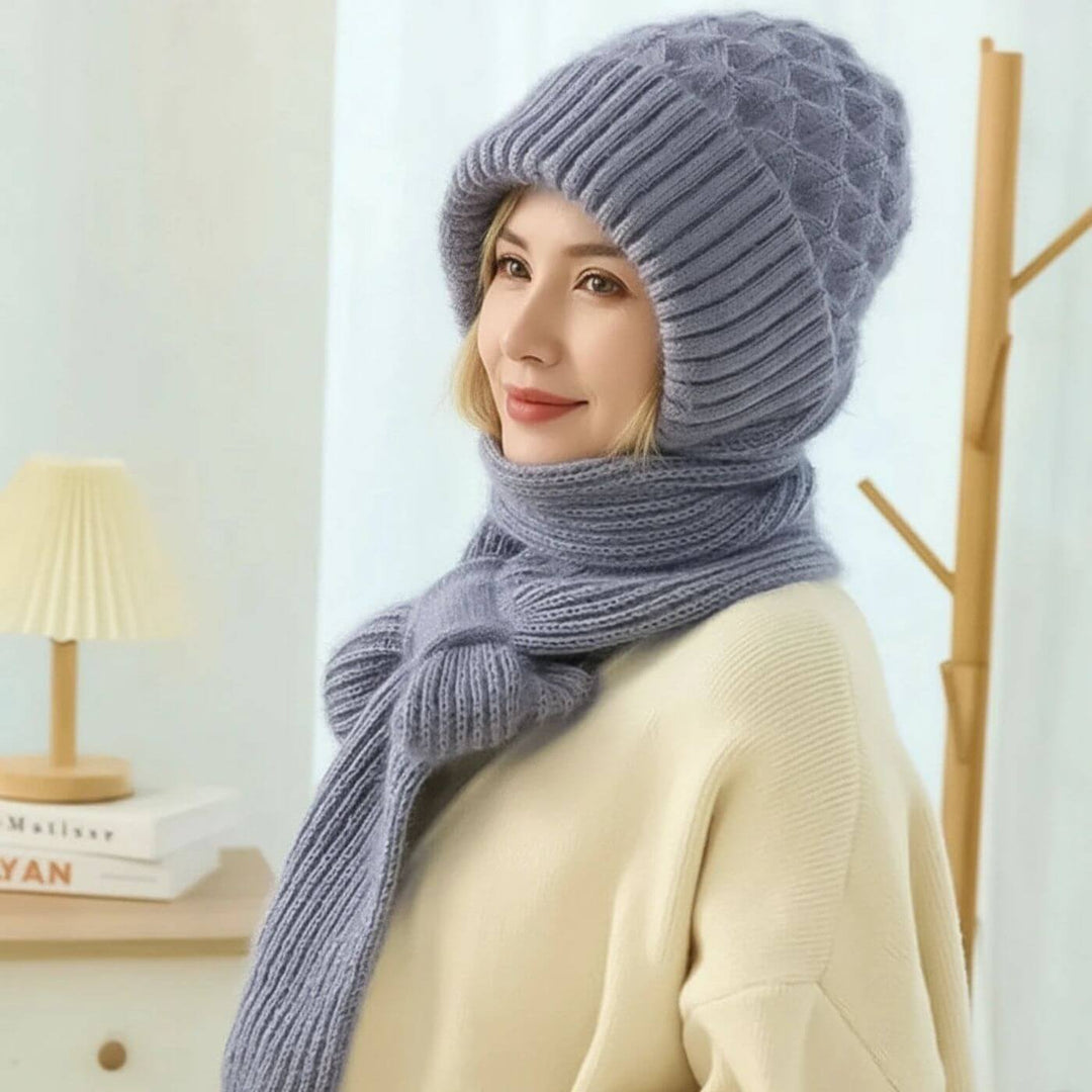 Lotte™ – Winddichte Wintermütze mit Schal