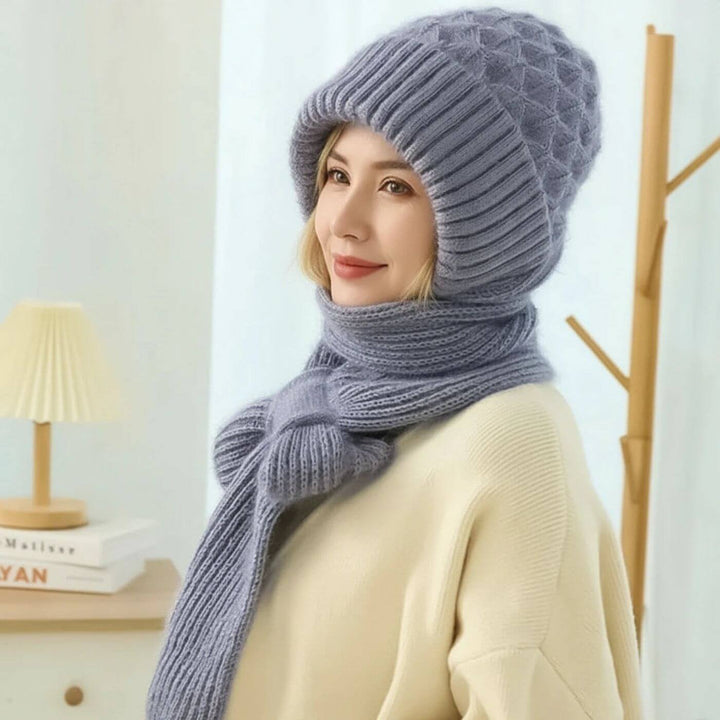 Lotte™ – Winddichte Wintermütze mit Schal