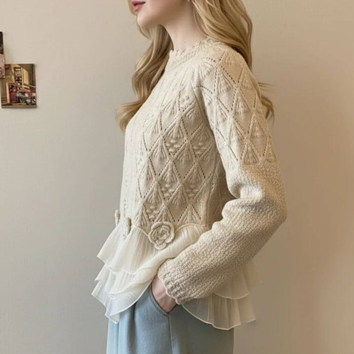 Lucy™ - Stilvolles Rüschen Langarm Top