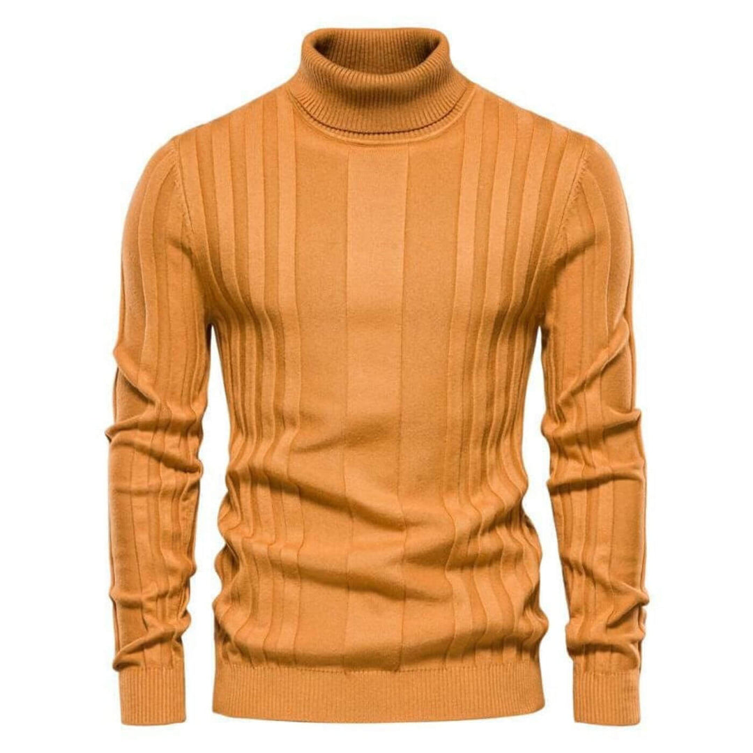 Luis™ - Bequemer Gestreifter Rollkragenpullover
