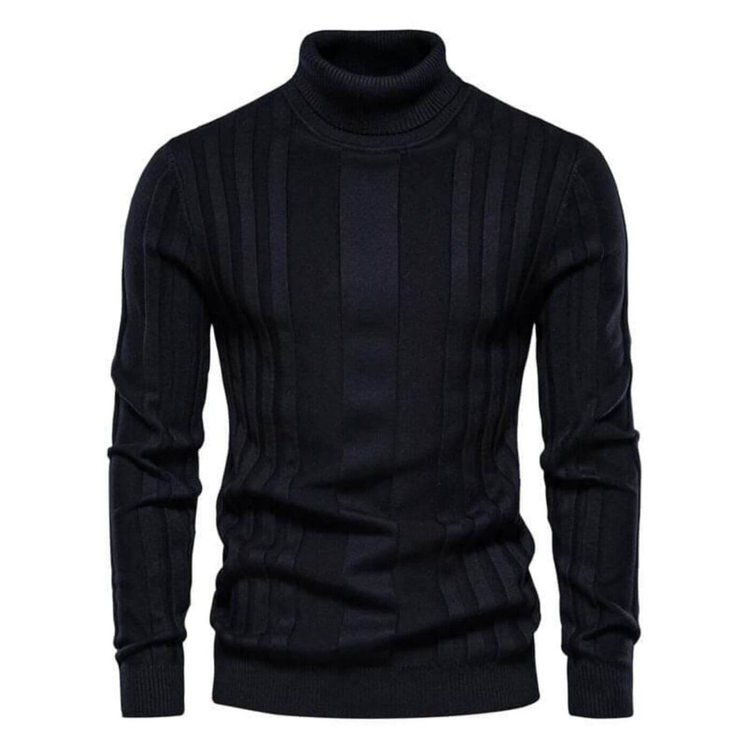 Luis™ - Bequemer Gestreifter Rollkragenpullover