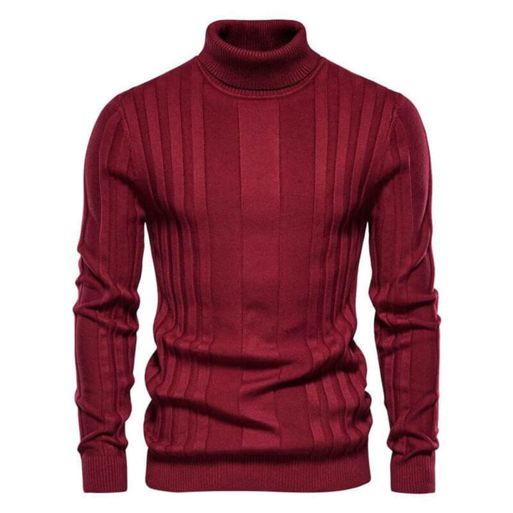 Luis™ - Bequemer Gestreifter Rollkragenpullover