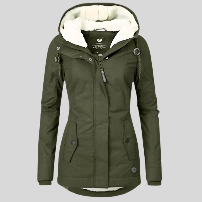 Heidi-Mode | warme Winterjacke mit Kapuze für Damen