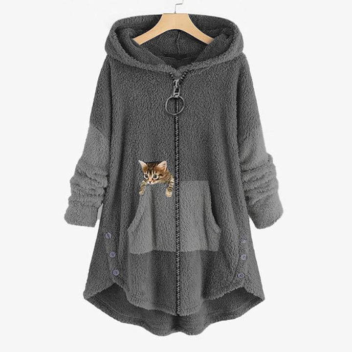 Maja | Winterpullover im Teddykatzen Design
