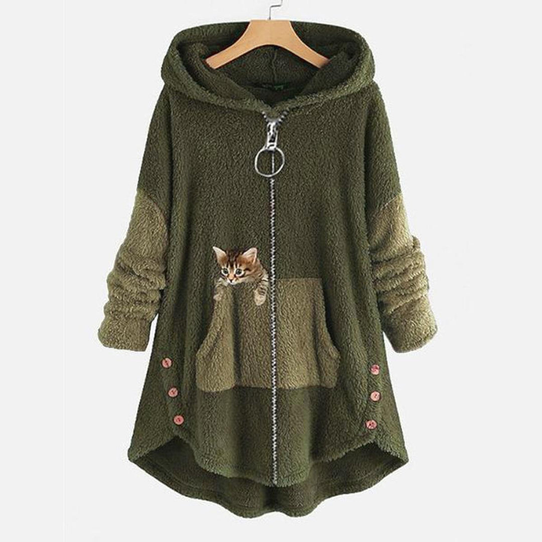 Maja | Winterpullover im Teddykatzen Design