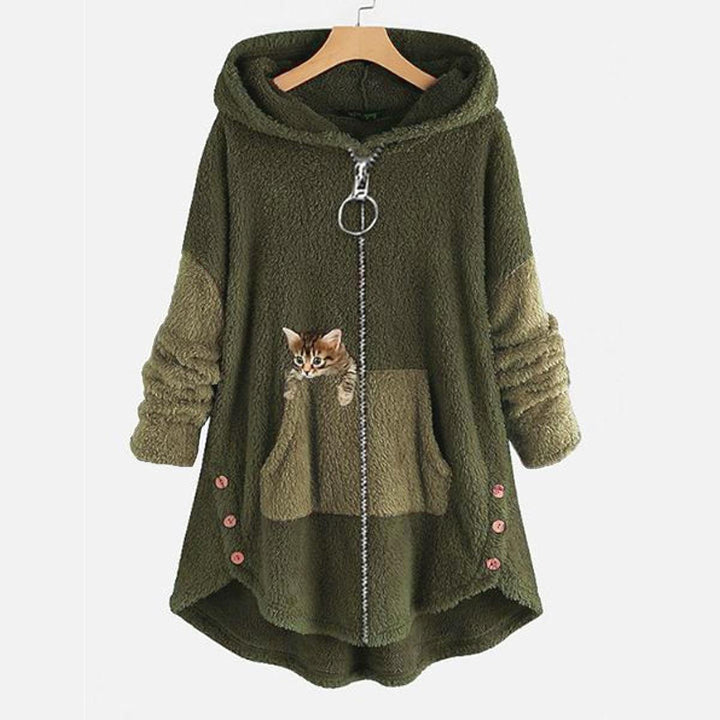 Maja | Winterpullover im Teddykatzen Design