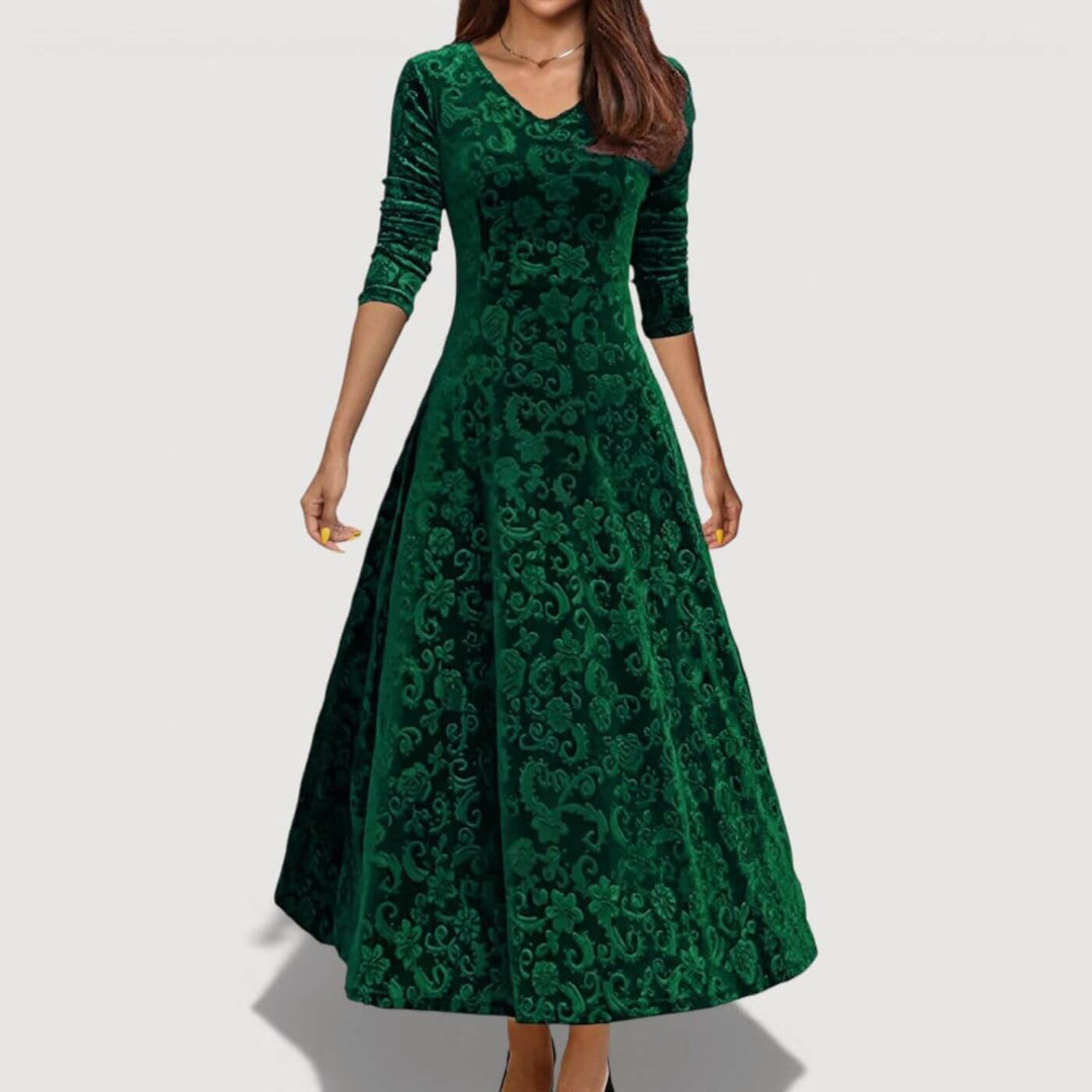 Malia™ – Elegantes, fließendes Kleid mit Blumenrock