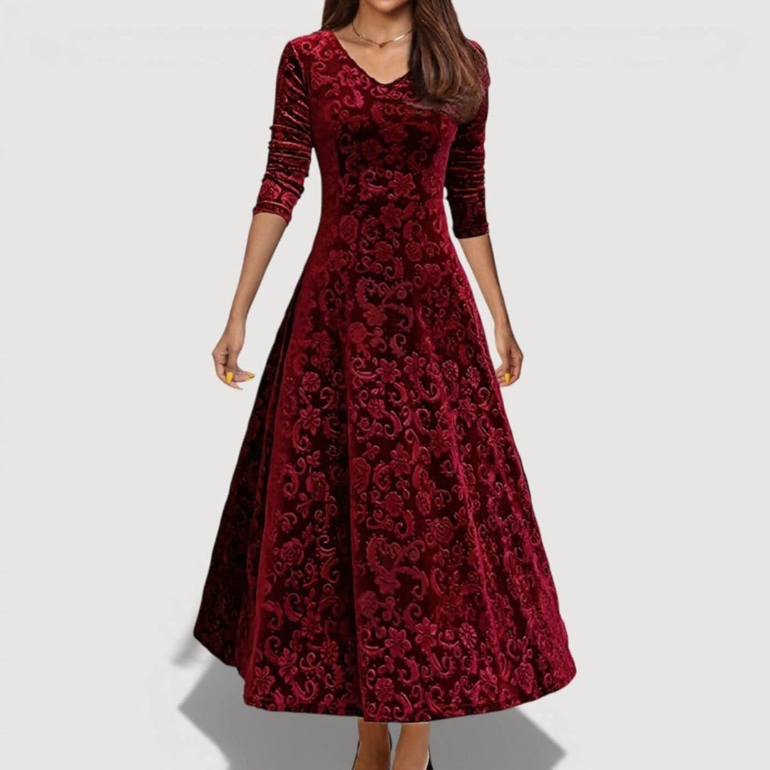 Malia™ – Elegantes, fließendes Kleid mit Blumenrock