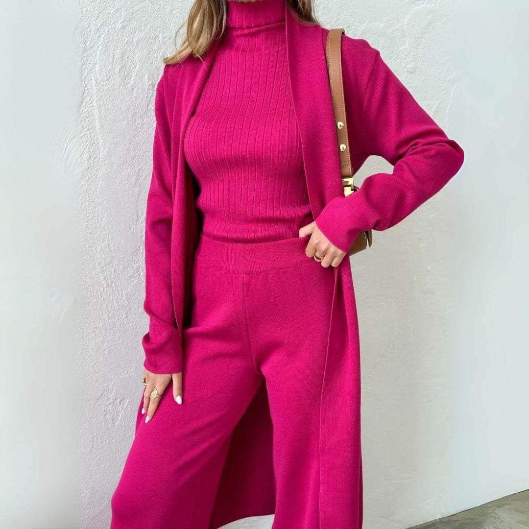 Maria™ – Minimalistisches Dreiteiliges Strickset