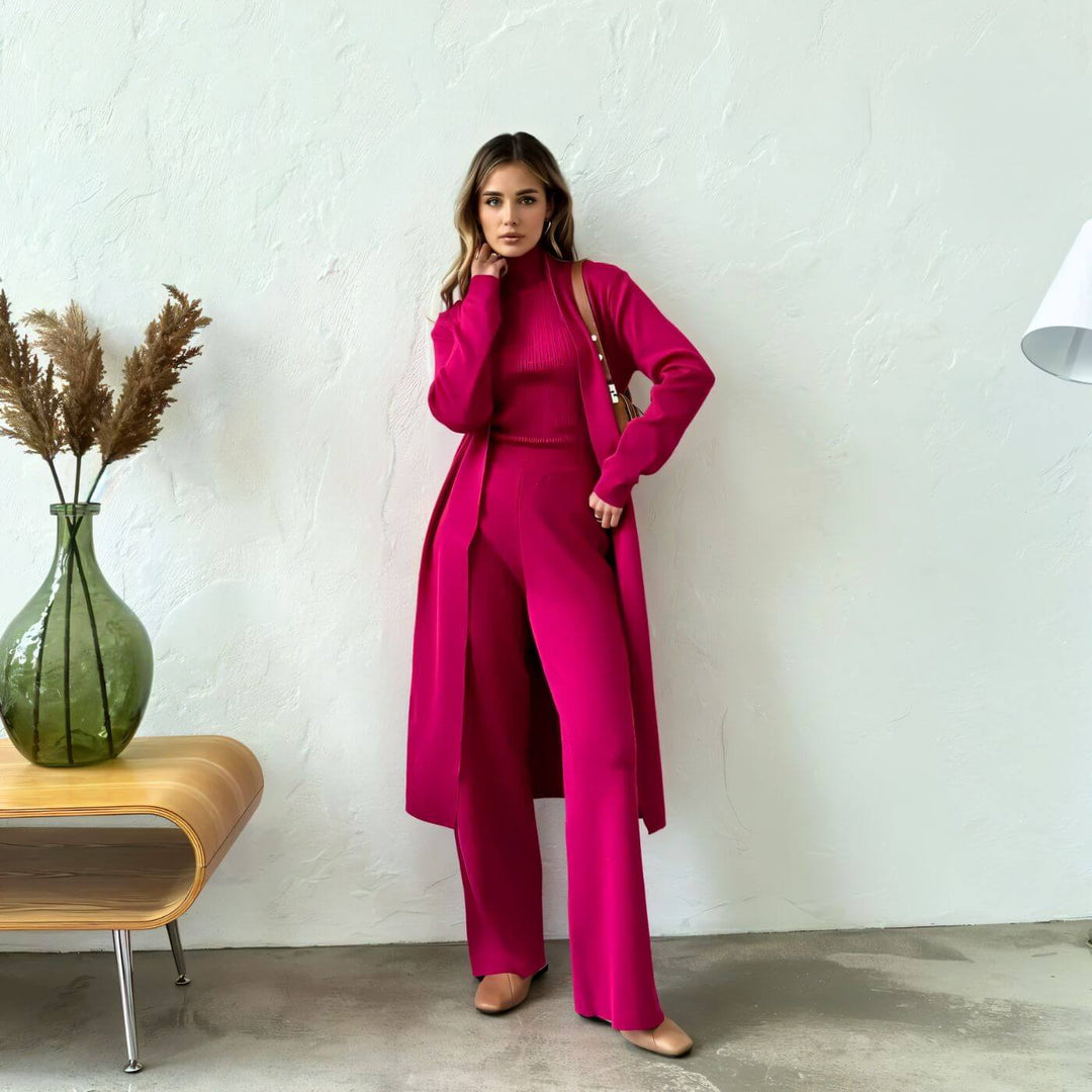 Maria™ – Minimalistisches Dreiteiliges Strickset