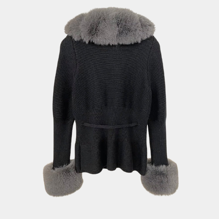 Marie | Gestrickte Winterweste aus Pelz