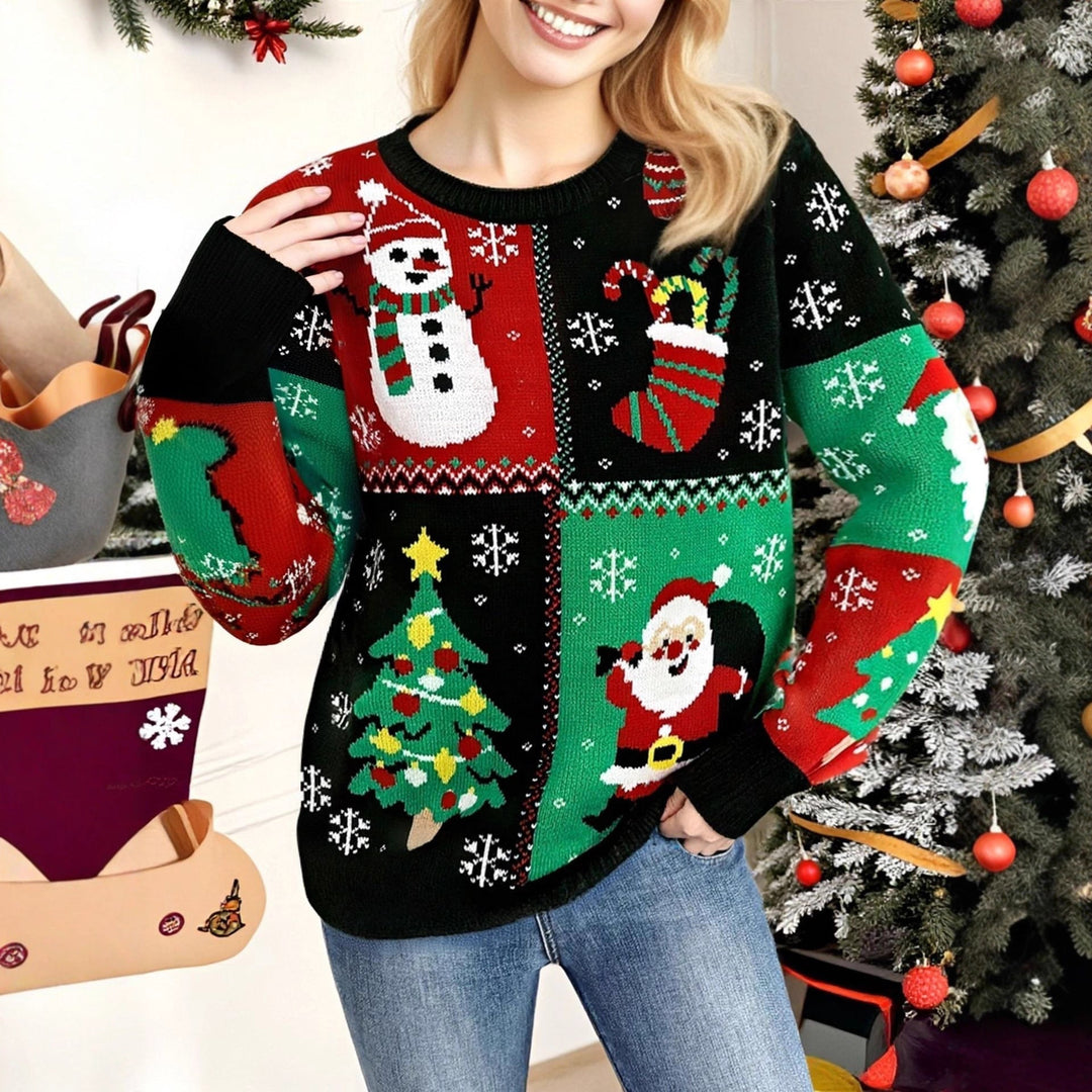 Marina | Weihnachtspullover mit Schneemann Motiv